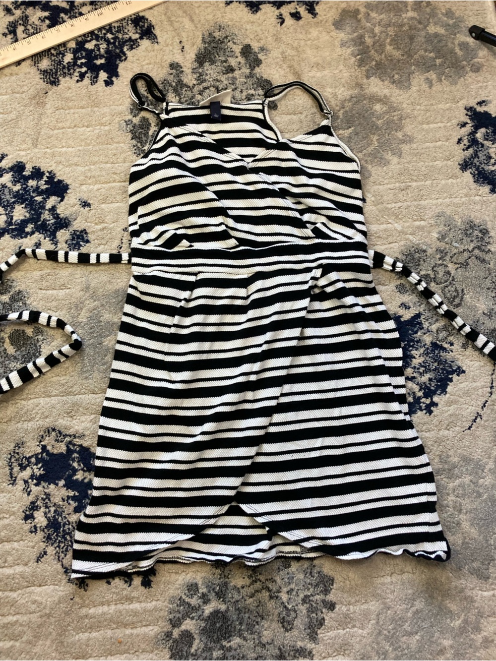 Universal Thread Black and White Striped Tank Dress